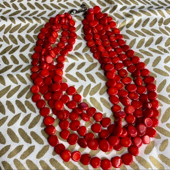 LUC Jewelry - Lucas Lameth LUC 925 Sterling Red Coral Necklace